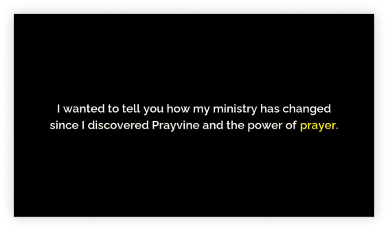 Screenshots of Prayvine